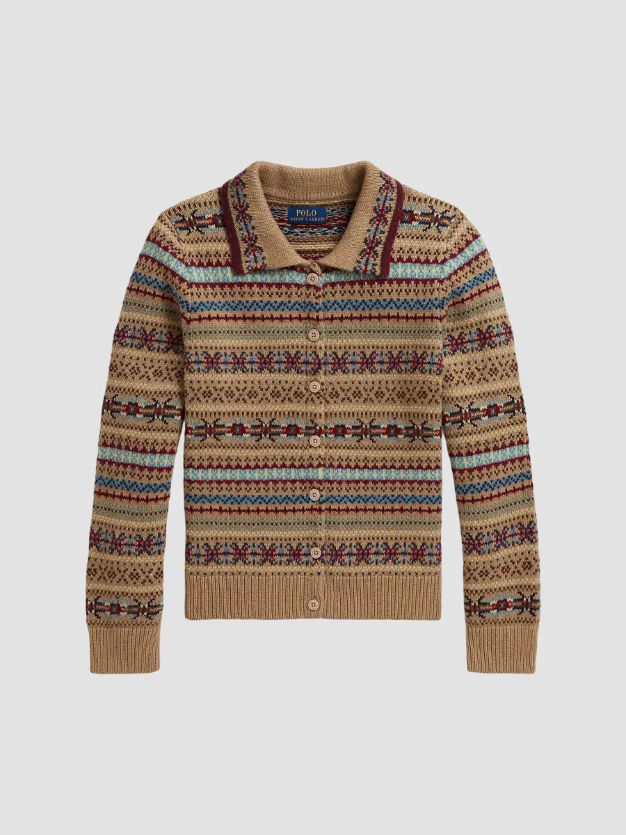 Fair Isle-Inspired Cotton-Wool Cardigan by Polo Ralph Lauren