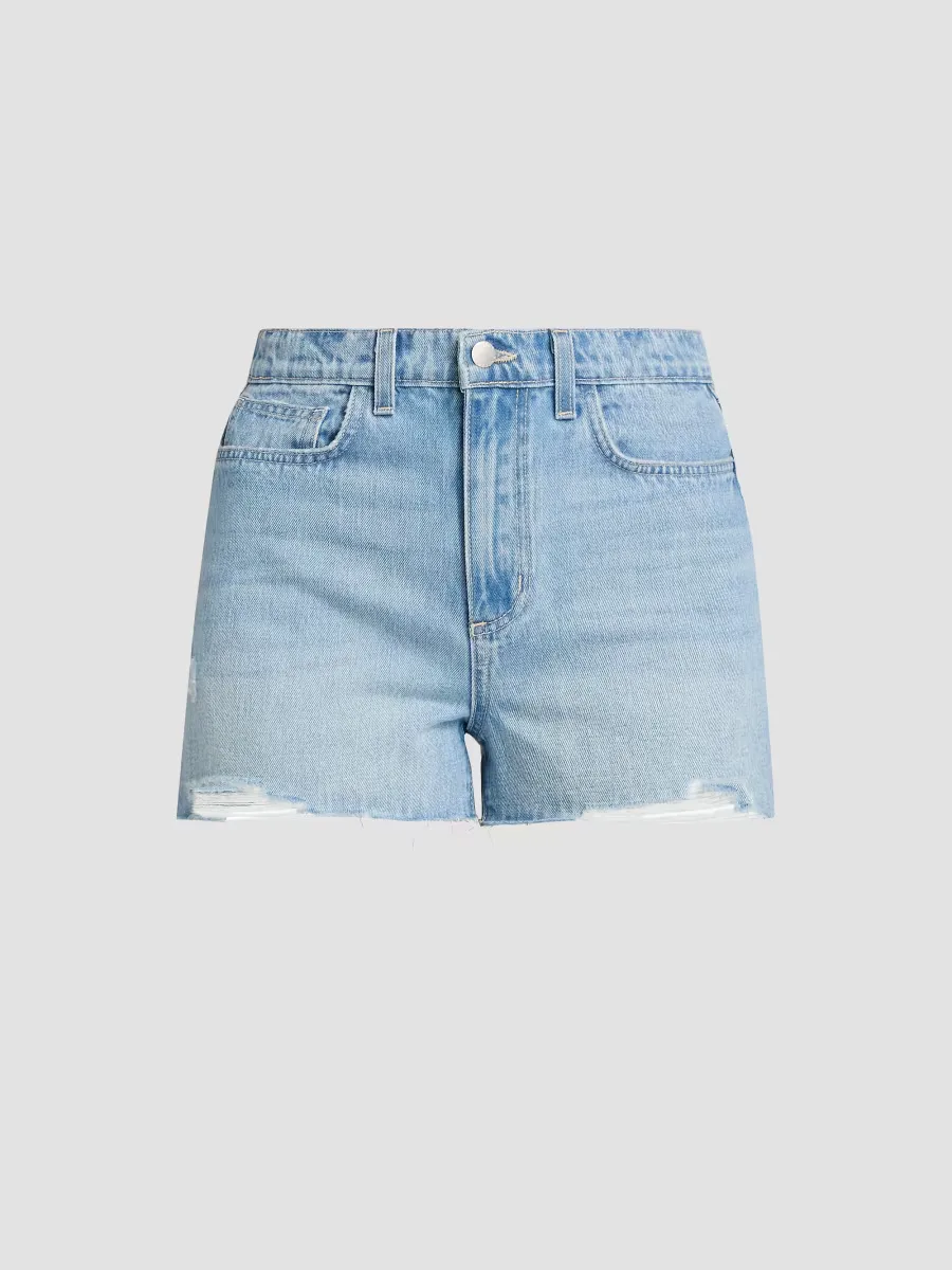 Clark Denim High-Rise Shorts by L'AGENCE