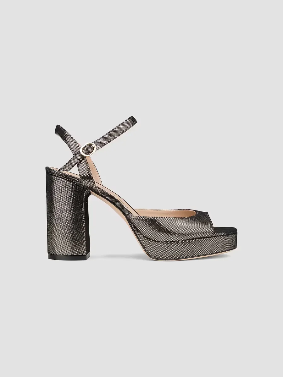 Dayna 90MM Metallic Leather Sandals