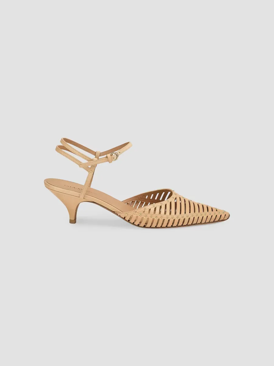 Francine 50MM Cage Kitten Heel Pumps by Ulla Johnson