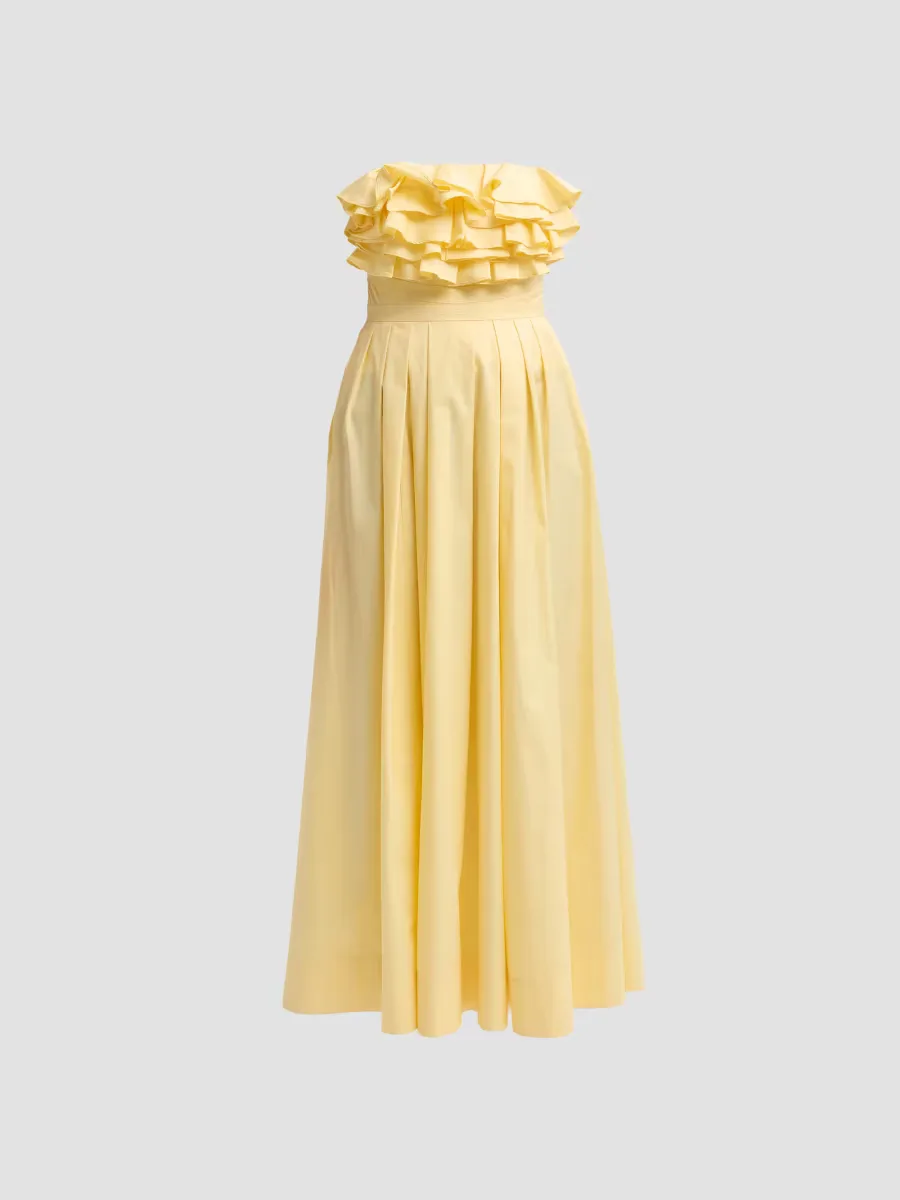 Eugenie Cotton Strapless Maxi Dress by Ulla Johnson