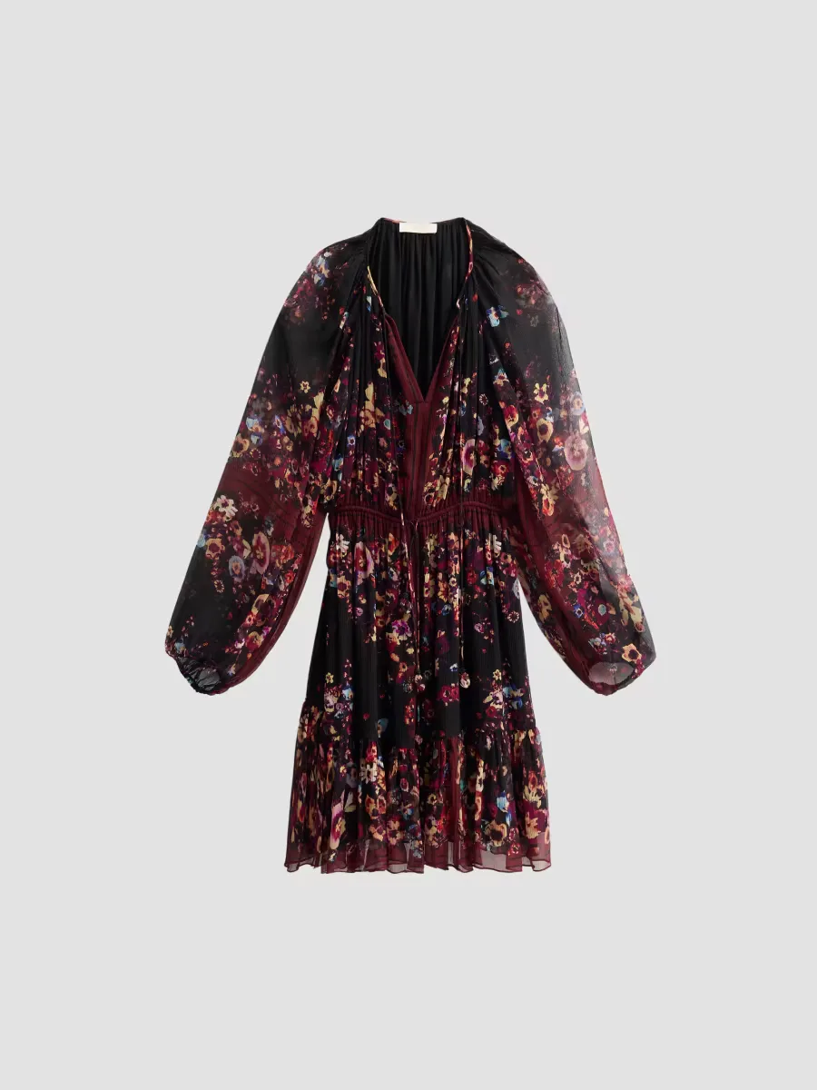 Mariselle Floral Silk Mini Dress by Ulla Johnson