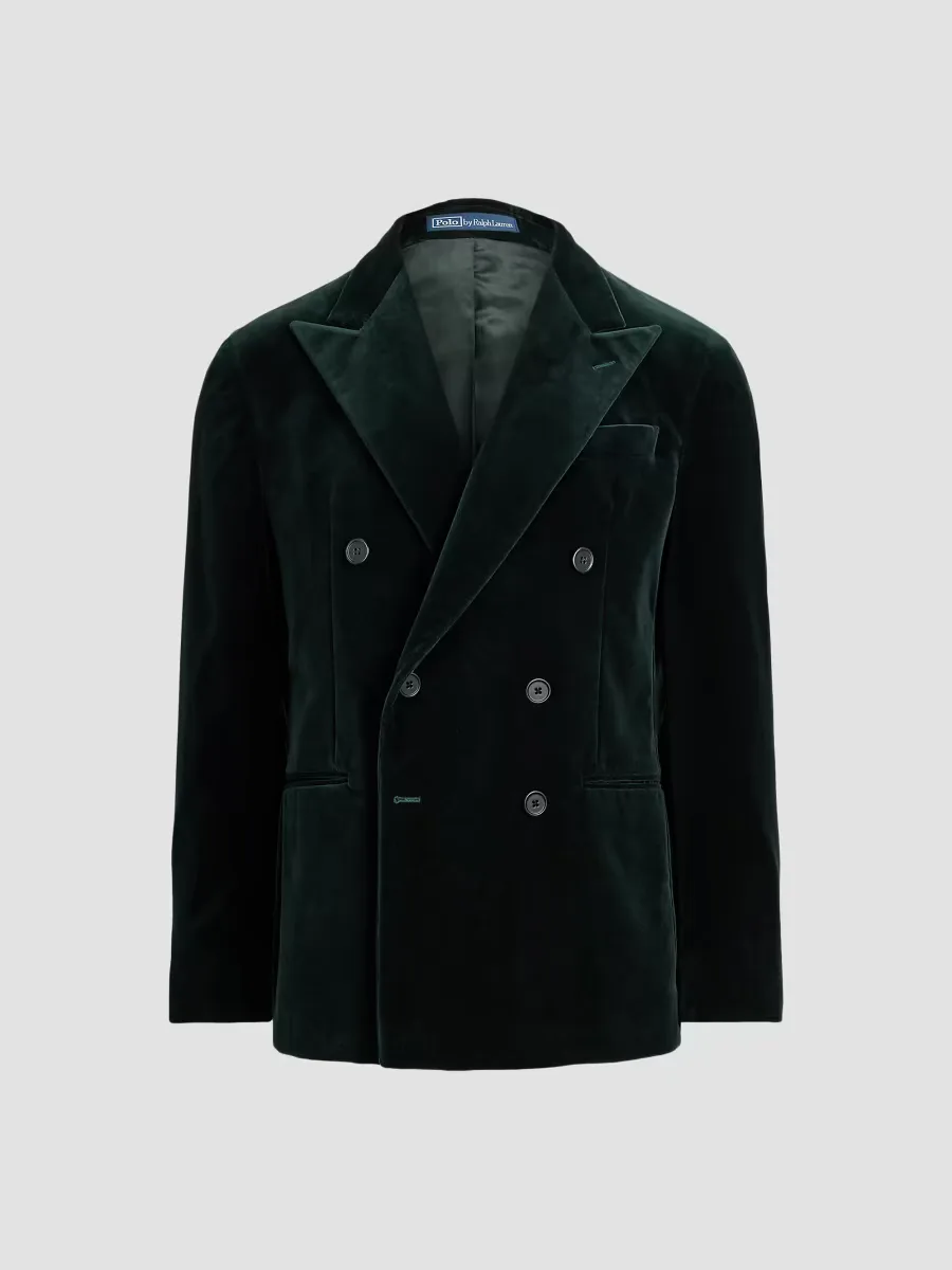 Velvet Double-Breasted Blazer by Polo Ralph Lauren
