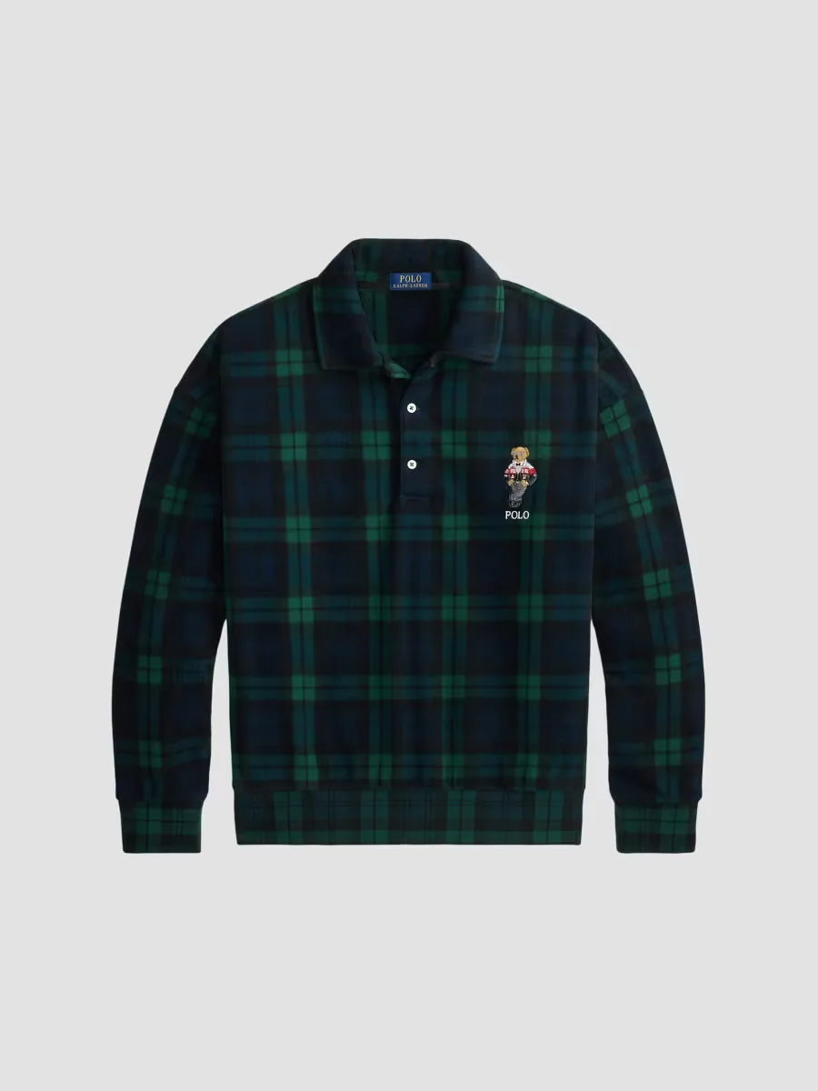 Polo Bear Blackwatch Check Fleece Sweater by Polo Ralph Lauren