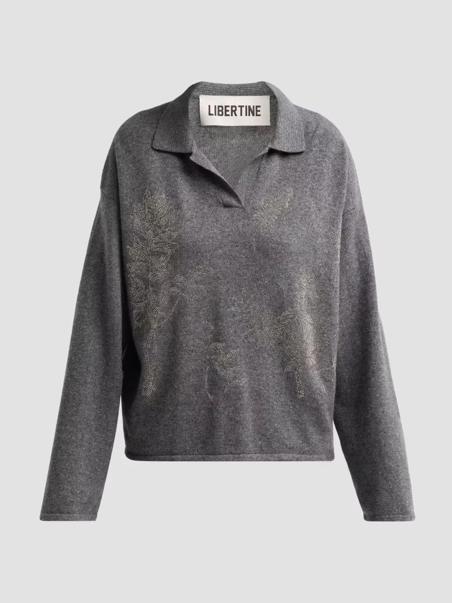 Botanical Diamante Tee Time Sweater by Libertine