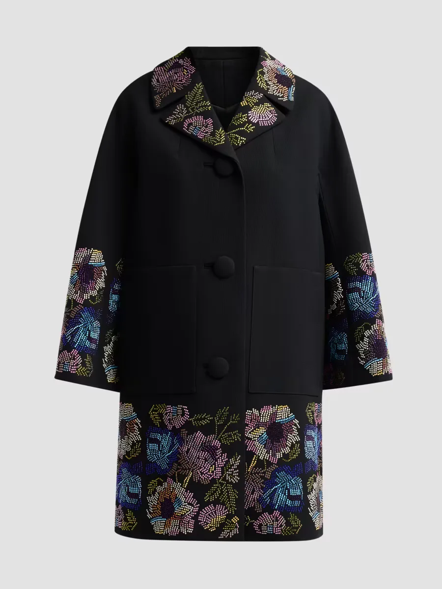Mosaic Floral Patch Pocket Coat by Libertine