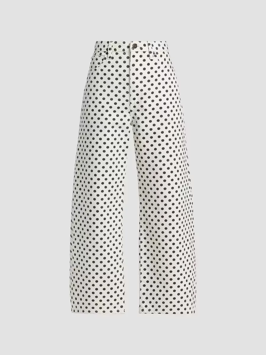 The Bow Polka-Dot Crop Jeans by FRAME