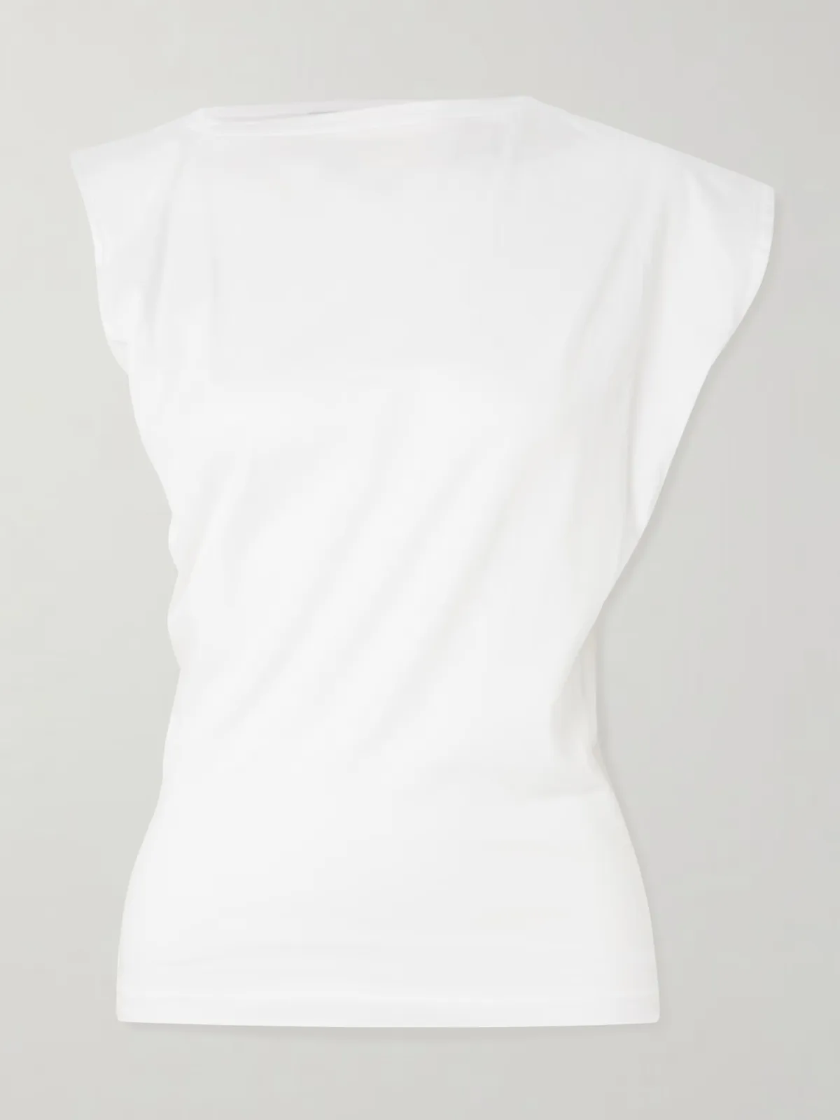 - Beth Draped Organic-cotton Jersey T-shirt -