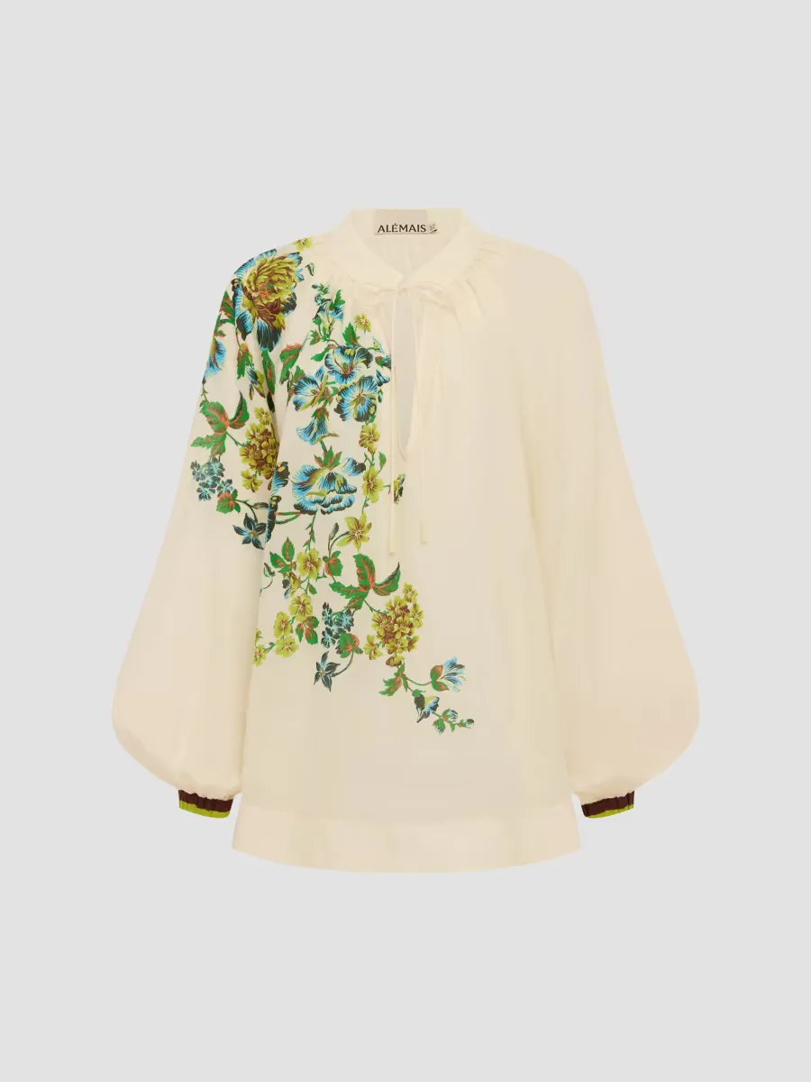 Phyllis Floral Blouson Top by ALMAIS
