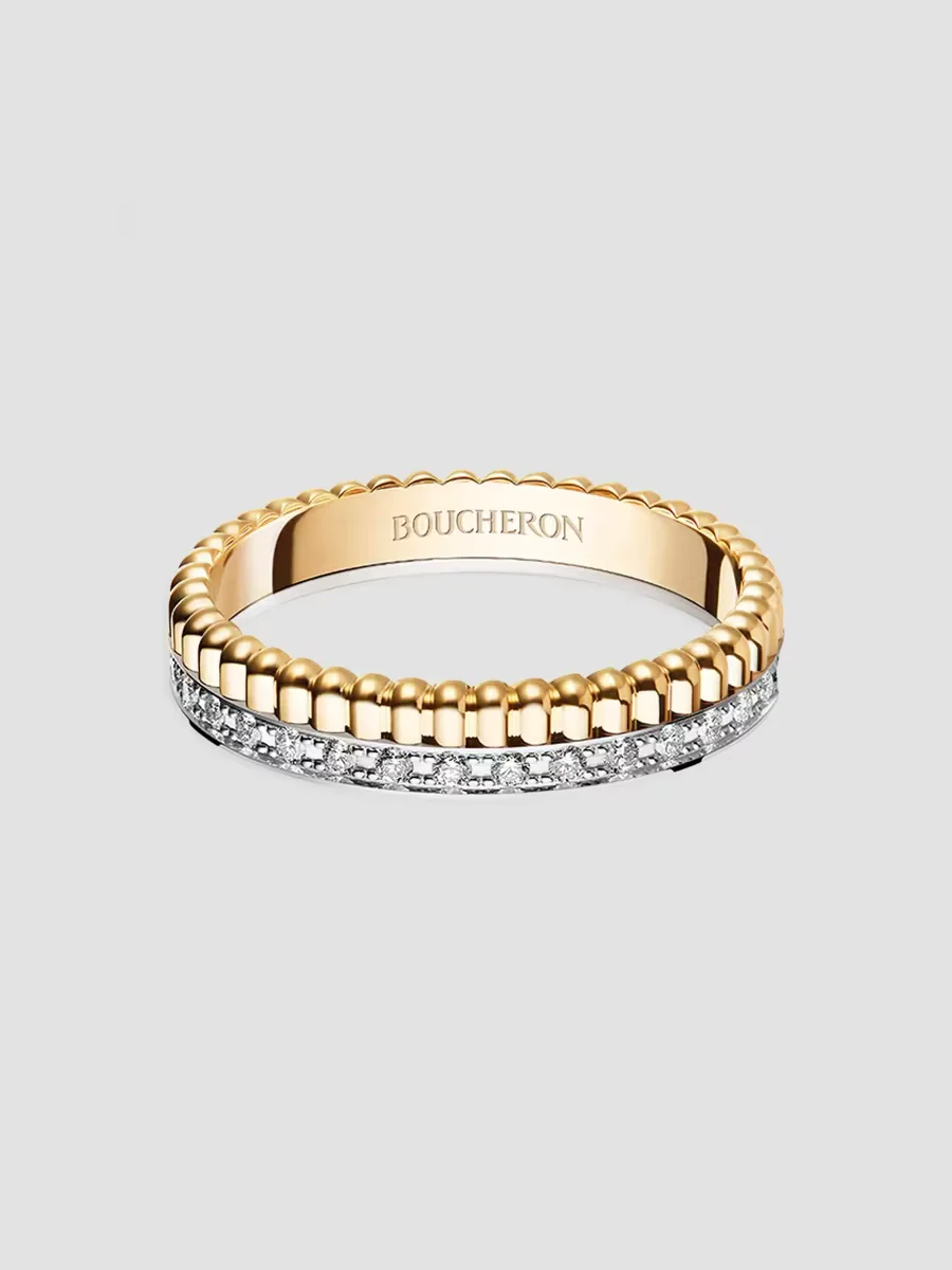 Quatre Radiant Edition 18K Two-Tone Gold & 0.24 TCW Diamond Wedding Band by Boucheron