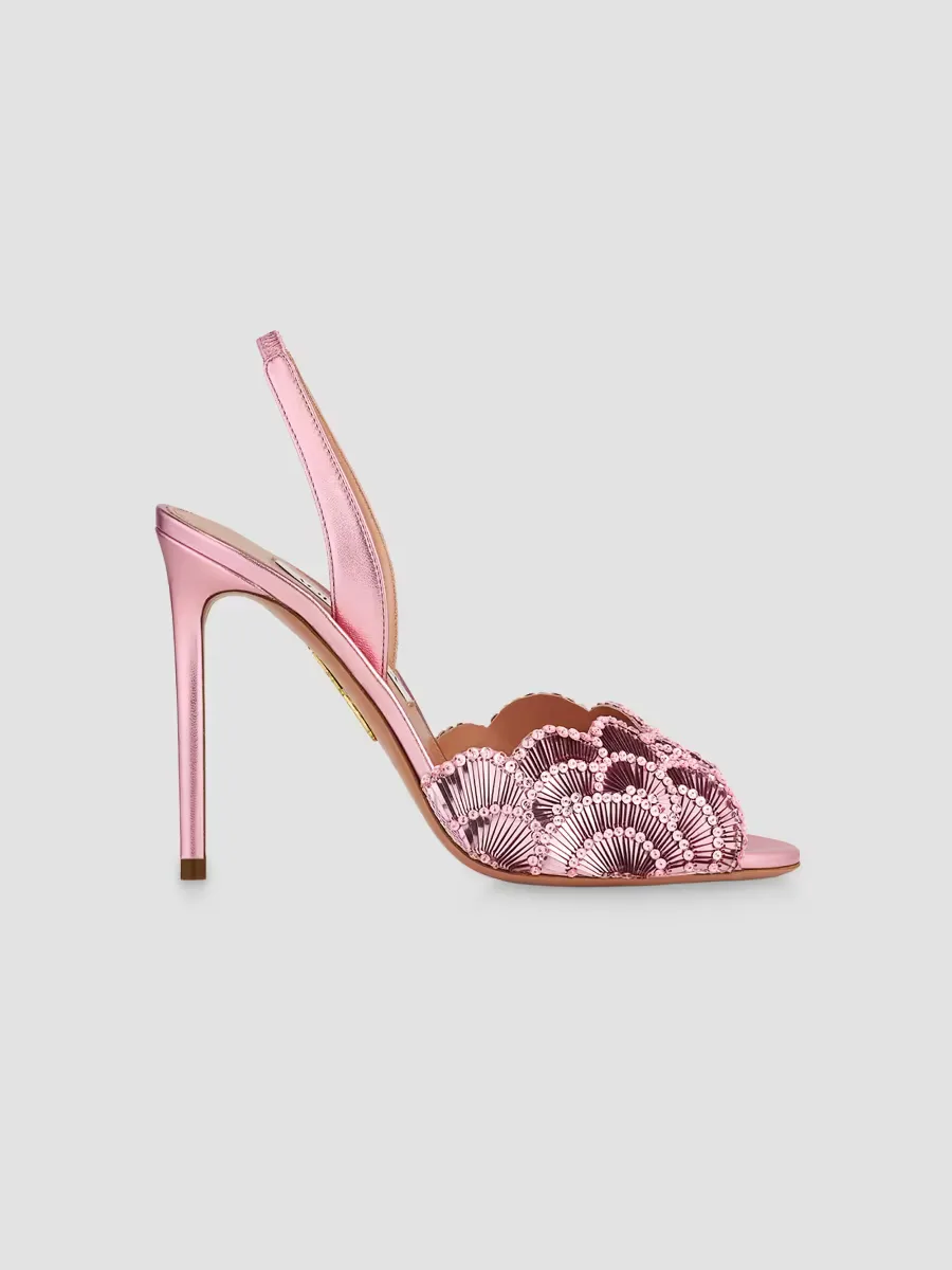 Ce Soir 105MM Leather Sandals by Aquazzura