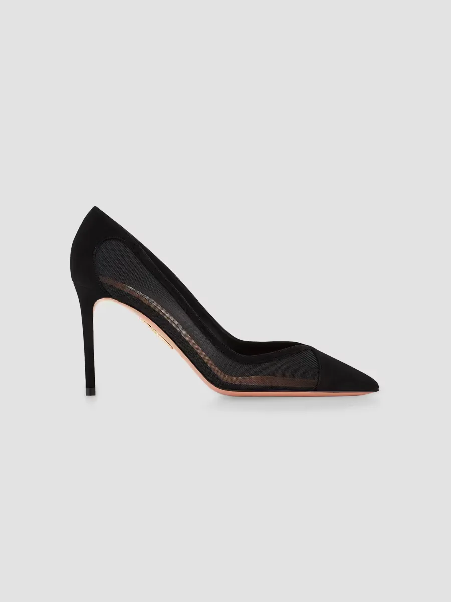 Studio 85MM Suede & Mesh Pumps by Aquazzura