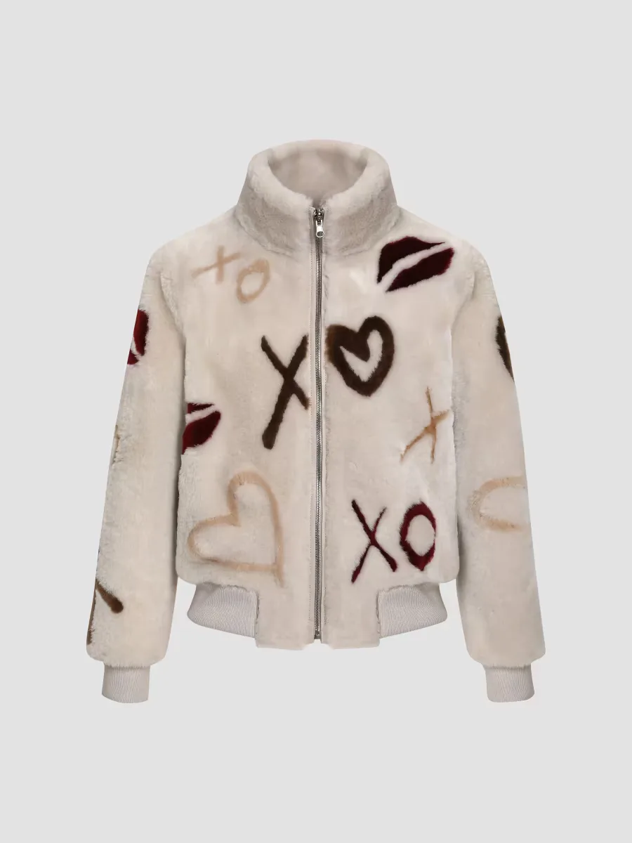 Reversible Merino Shearing Lamb Bomber Jacket by Gorski