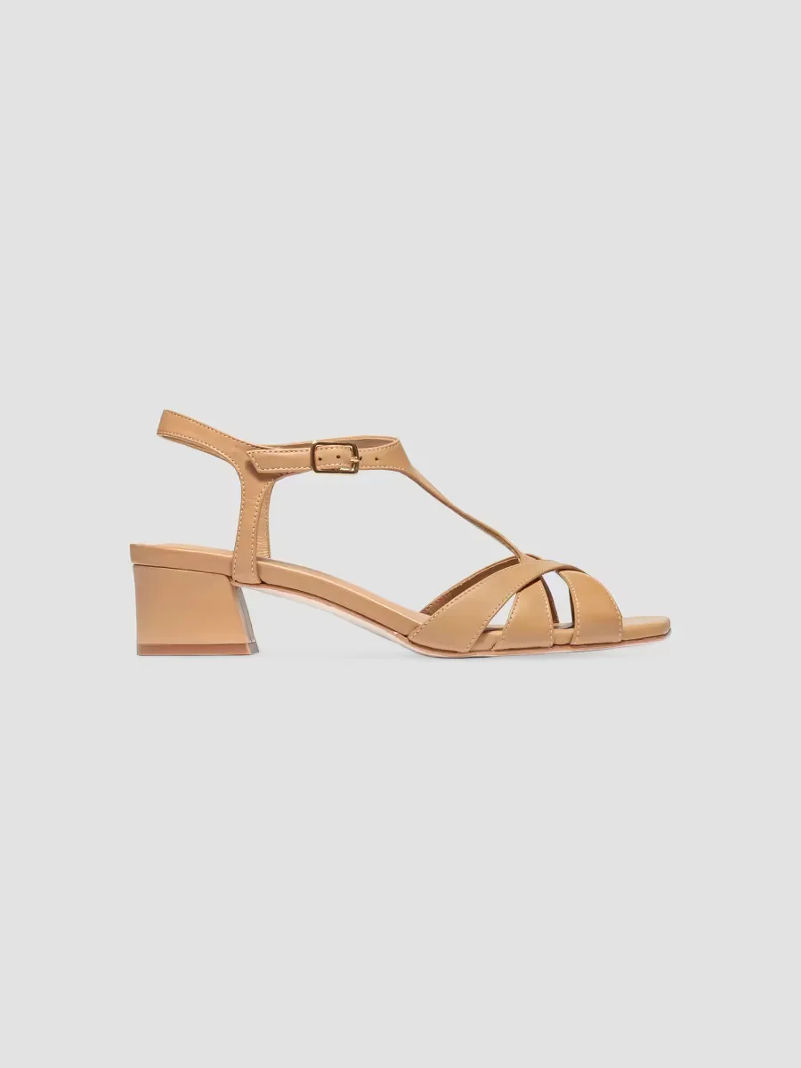 Jean Low Heel Sandals