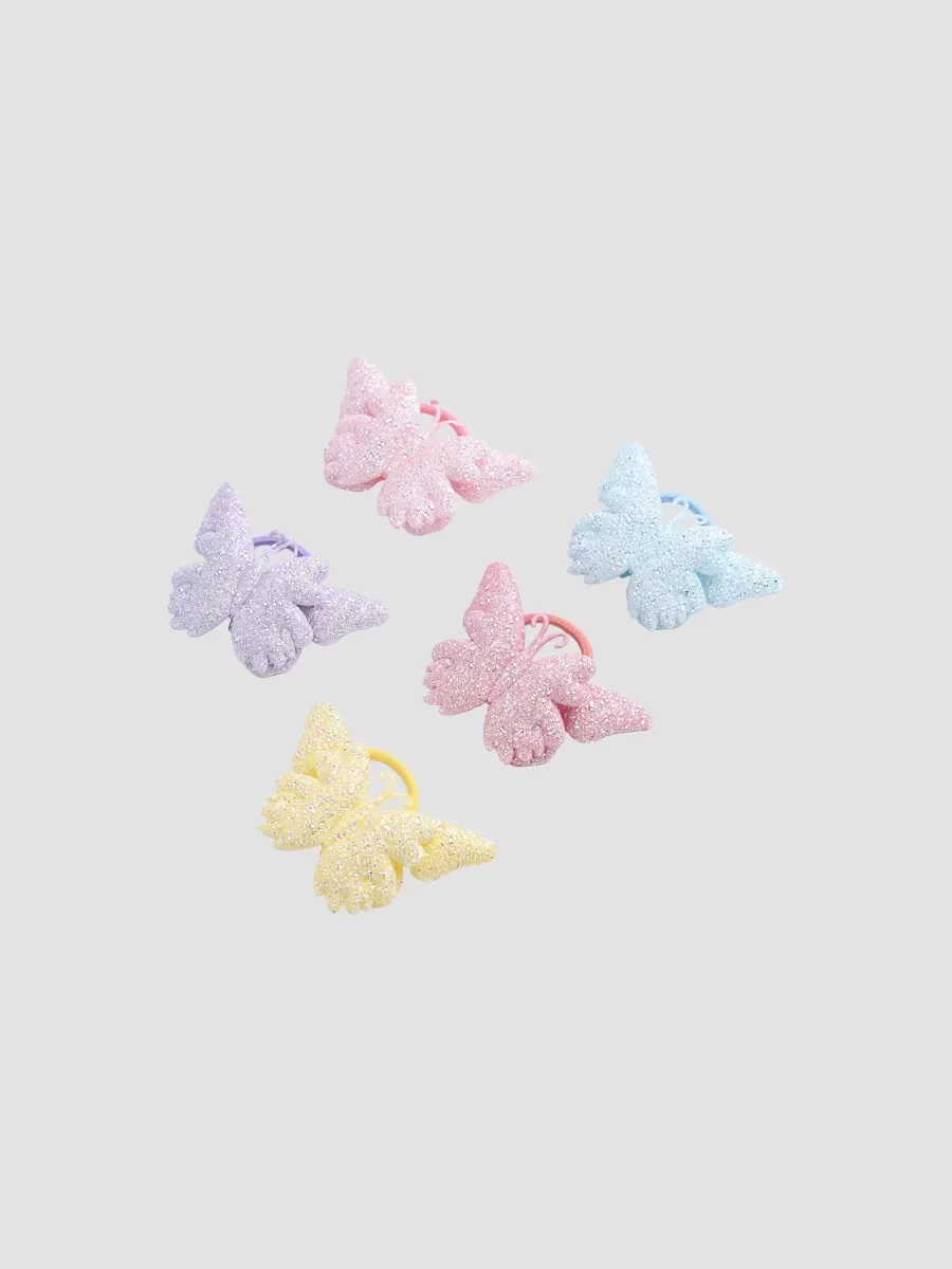 Glitter Butterfly Hair Tie Set by Mimi Tutu
