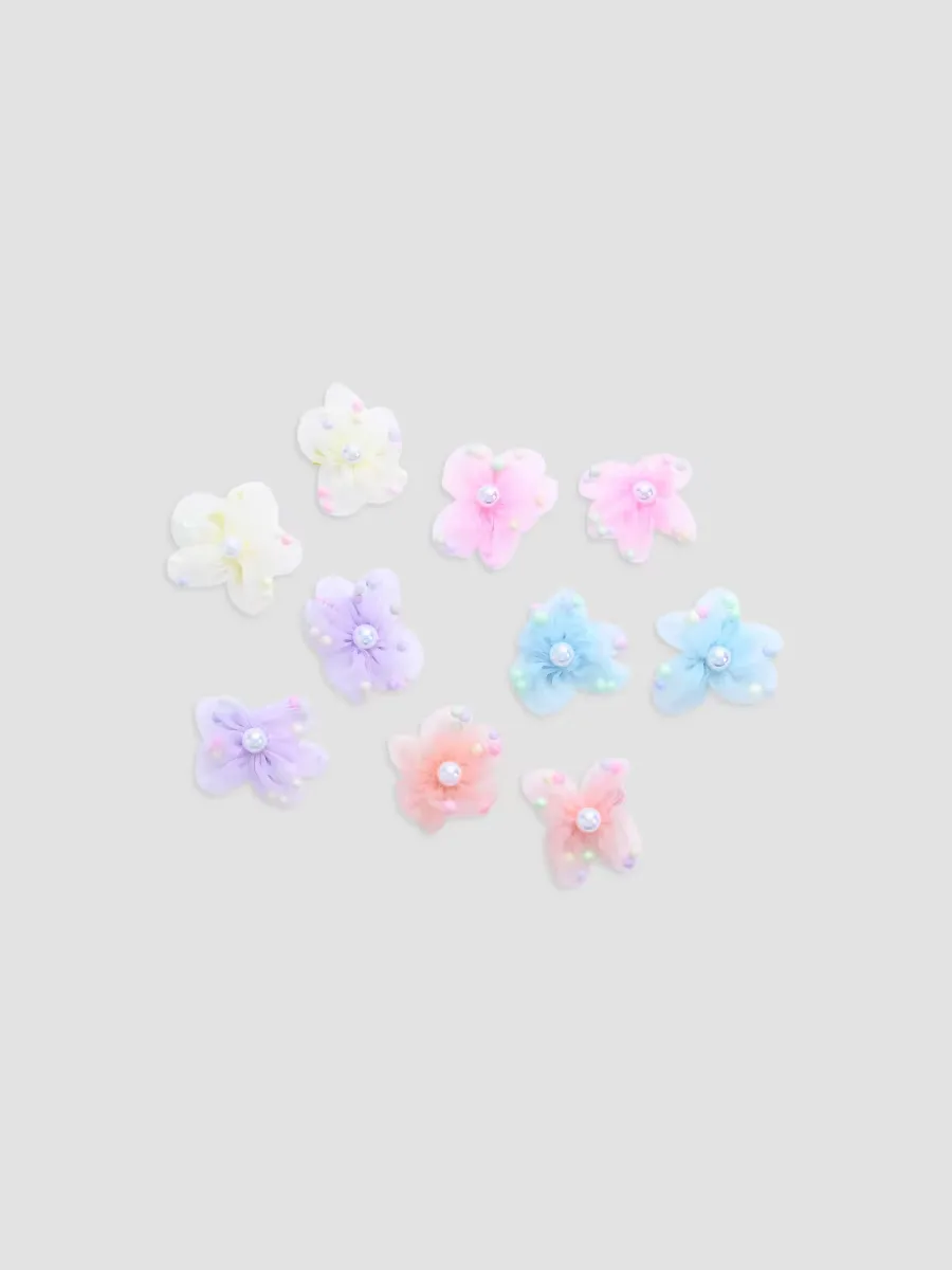 Beaded Flower Hair Tie Set by Mimi Tutu