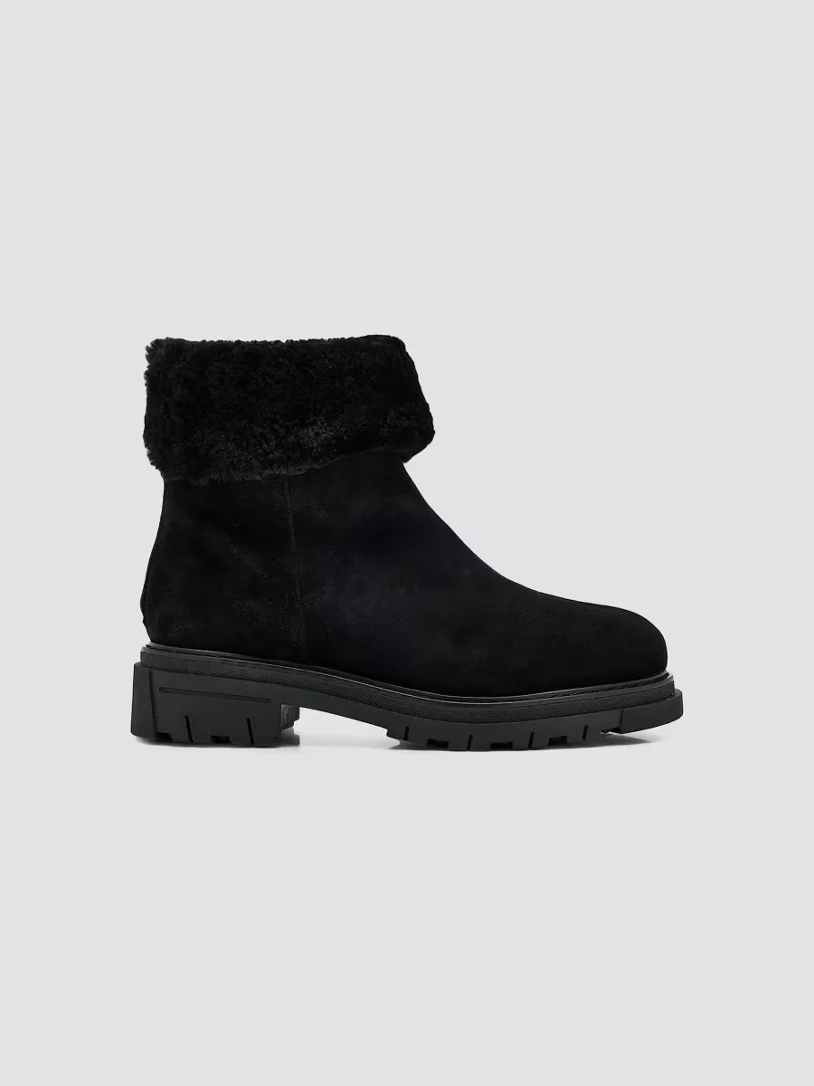 Dory Suede & Shearling Ankle Boots by La Canadienne