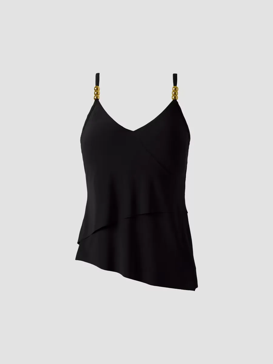 Solid Elsa Asymmetric Tankini Top by Magicsuit