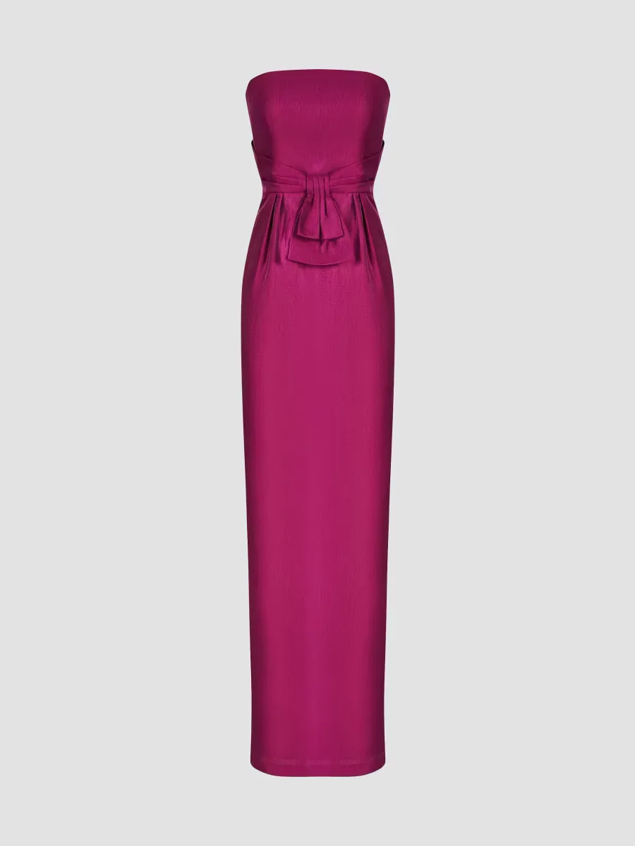 Caroline Metallic Column Gown by Kay Unger
