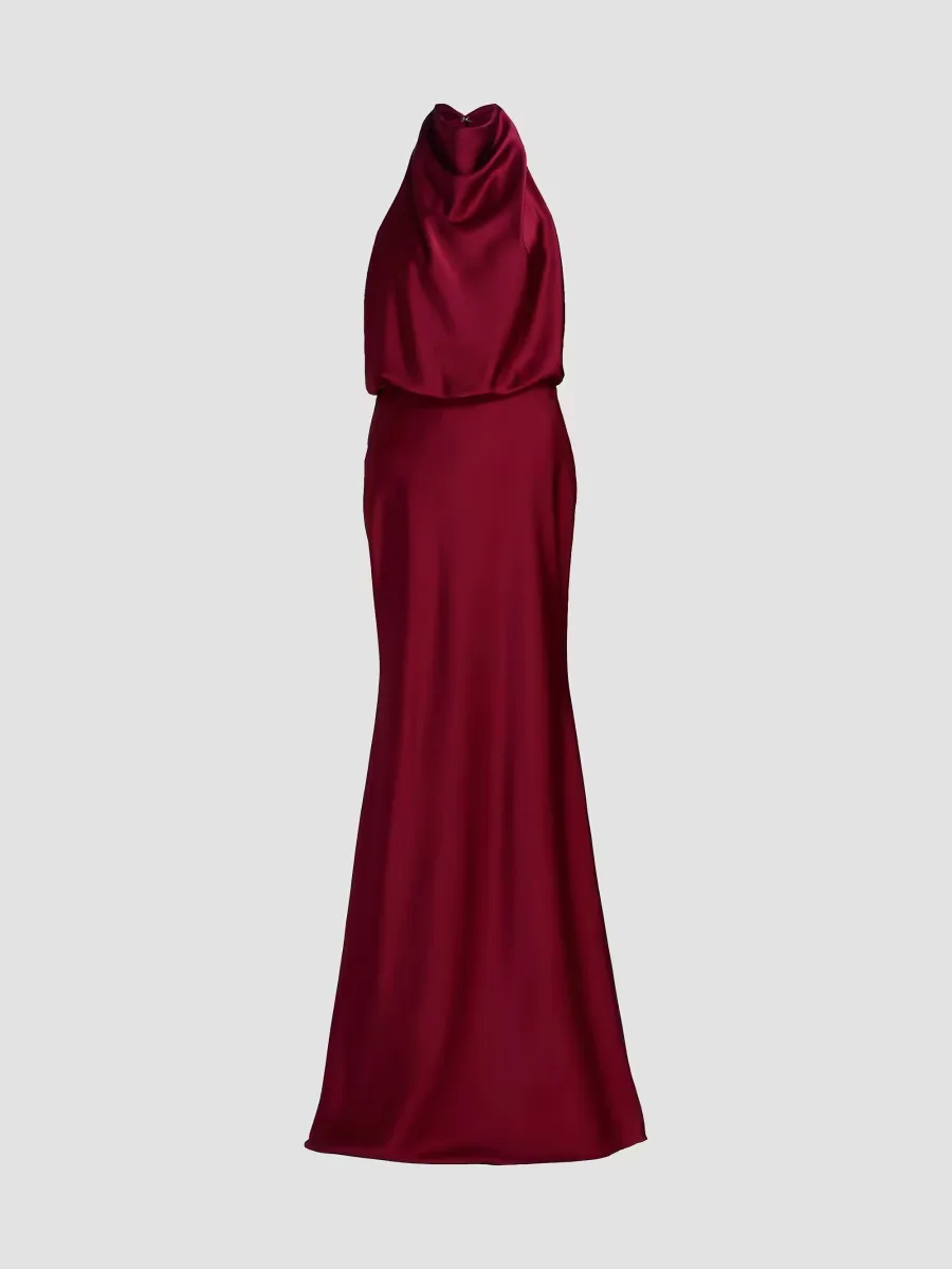 Ada Satin Halter Gown by Halston