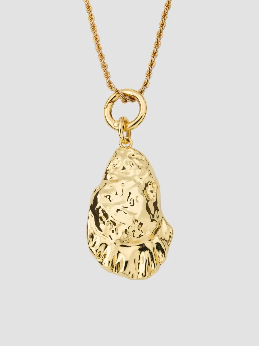 18K Gold-Plated Oyster Pendant Chain Necklace 21" by Kenneth Jay Lane