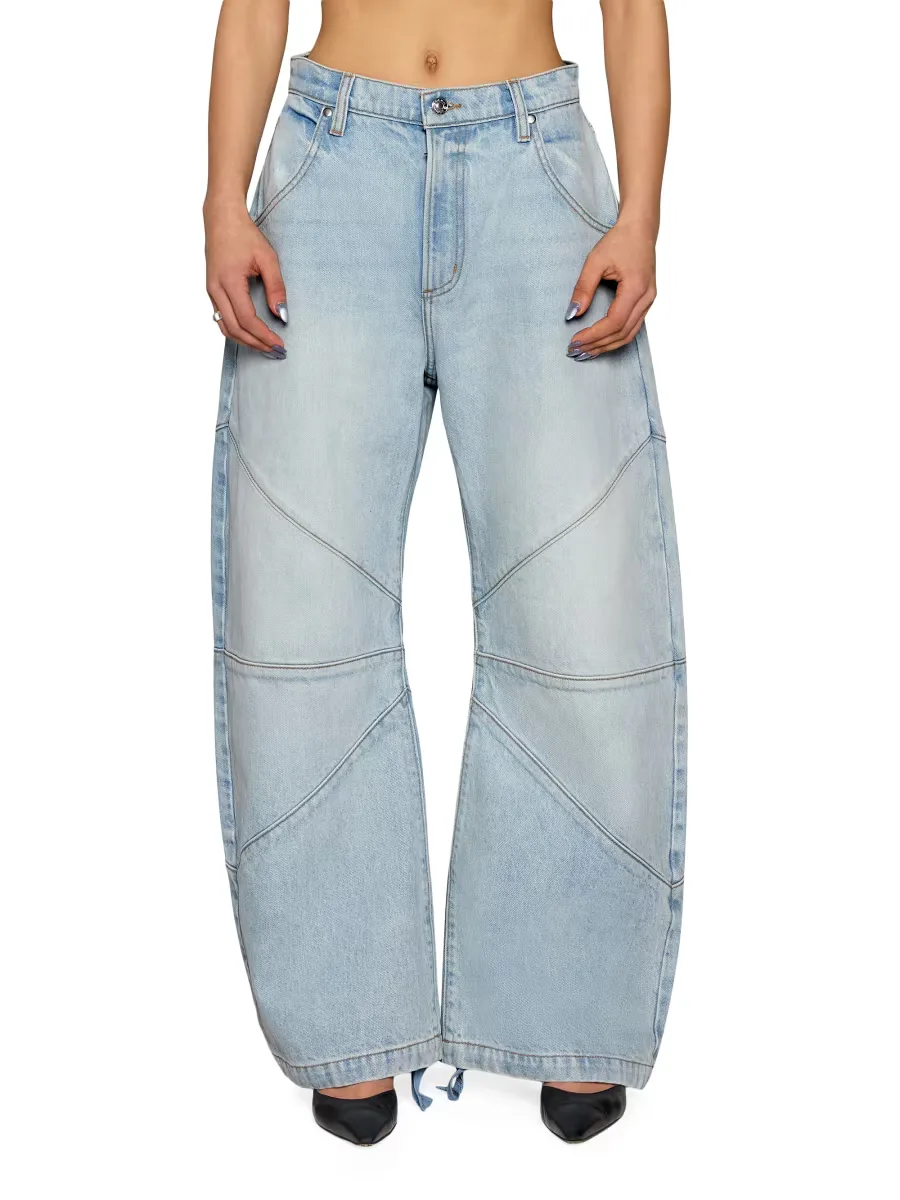 Freddy Sunray-Seamed Barrel-Leg Jeans by EB Denim