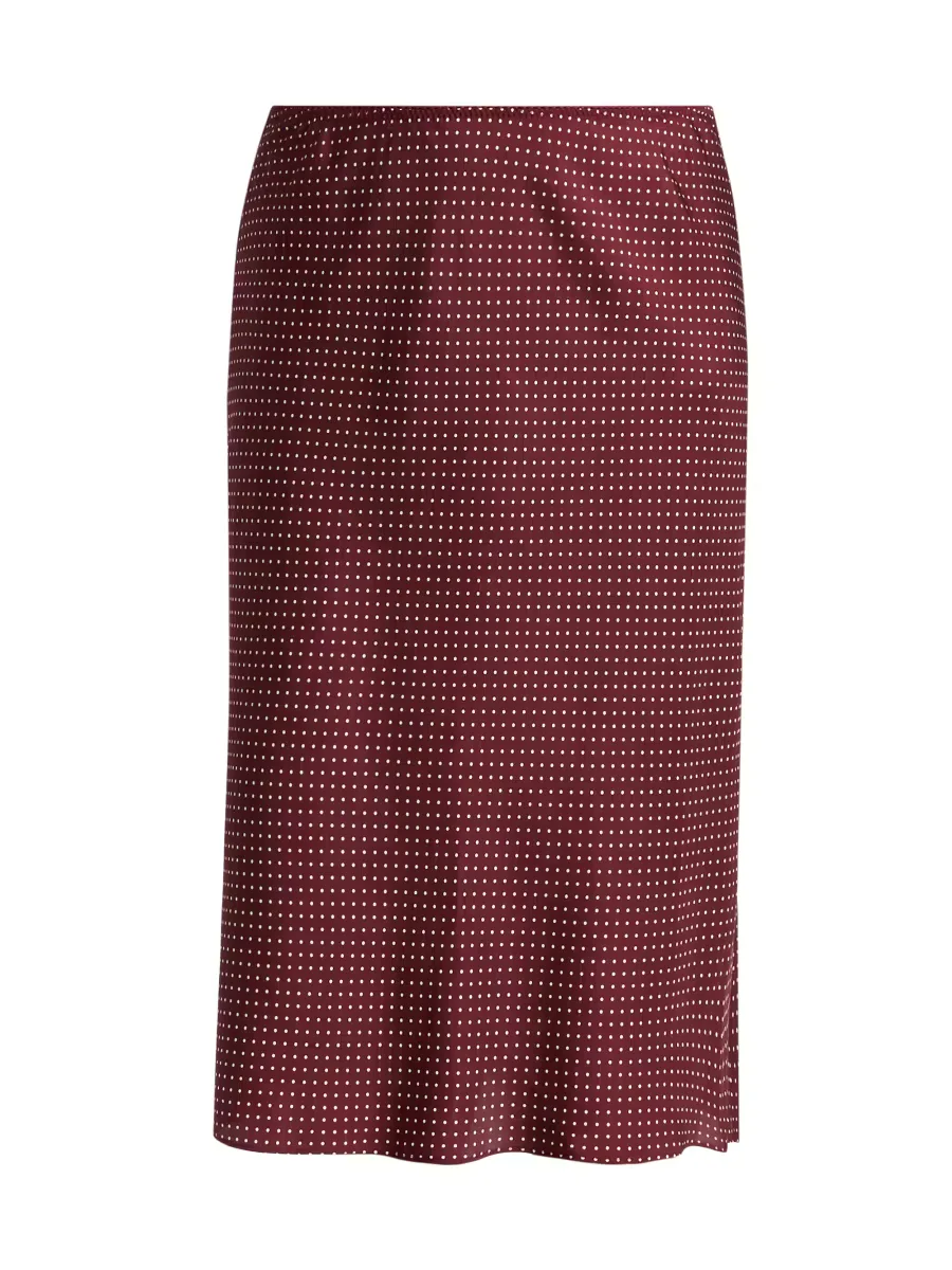 Elowette Polka Dot Silk-Blend Midi-Skirt by DEN