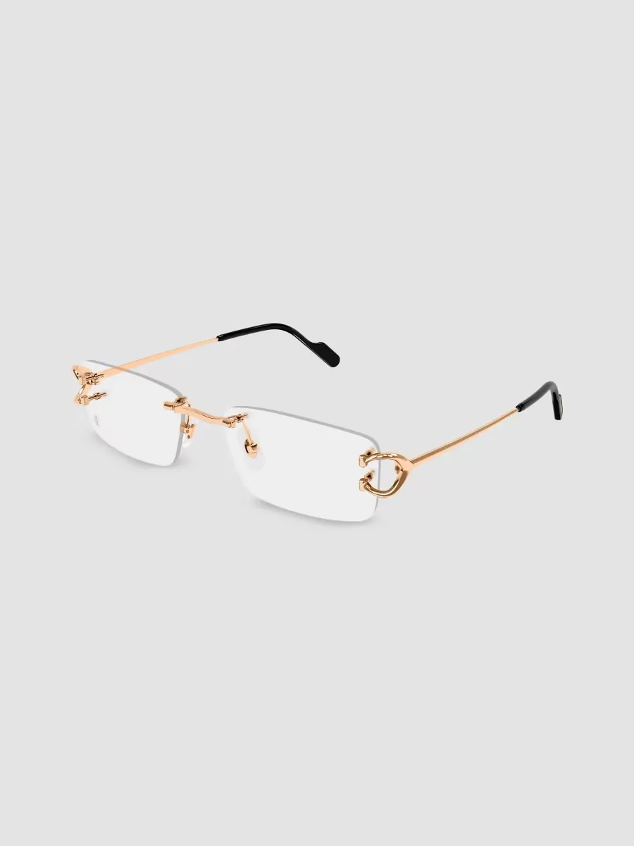 Motifs De Cartier 56MM Dcor C Classique Rose Gold-Plated Rimless Optical Glasses by Cartier's
