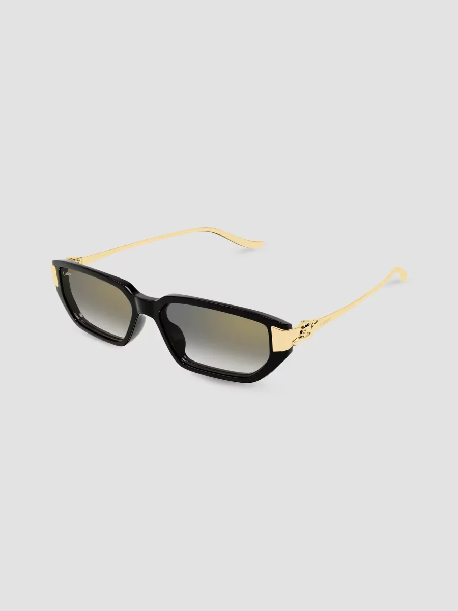 Panthre De Cartier 54MM Panthre Classic 24 Carat Gold-Plated Metal Rectangular Sunglasses by Cartier's