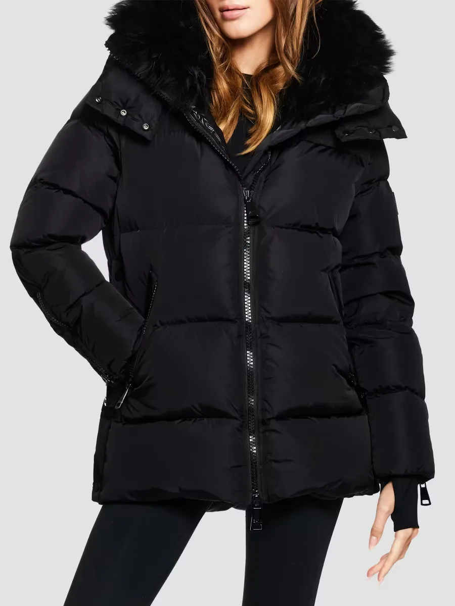 Scarlett Down Shearling-Lined Puffer Coat