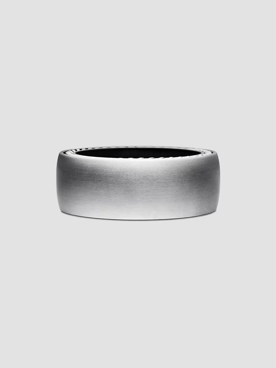 Streamline Band Ring in Grey Titanium, 9MM by David Yurman