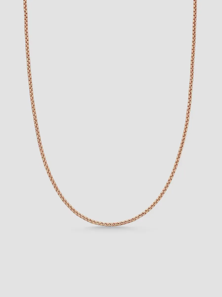 Box Chain Necklace in 18K Rose Gold, 1.7mm by David Yurman