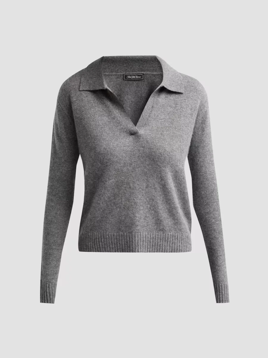 Basic Cashmere Polo Sweater by Saks Fifth Avenue
