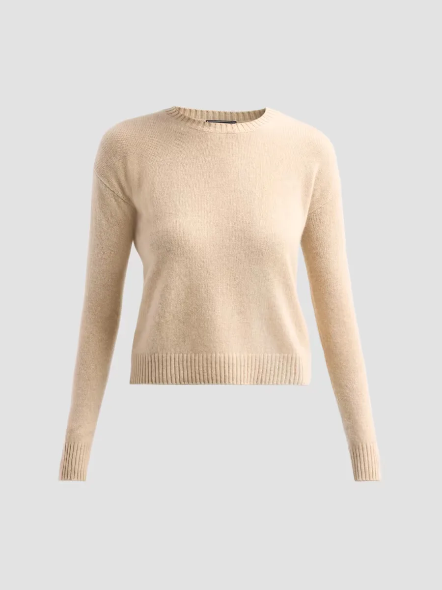 Basic Cashmere Easy Crewneck Sweater