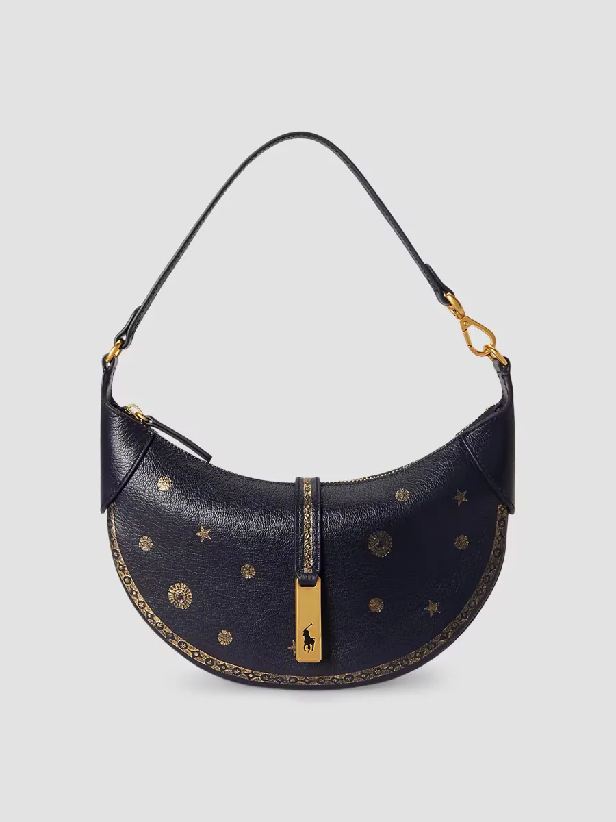 Stamped Leather Shoulder Bag by Polo Ralph Lauren