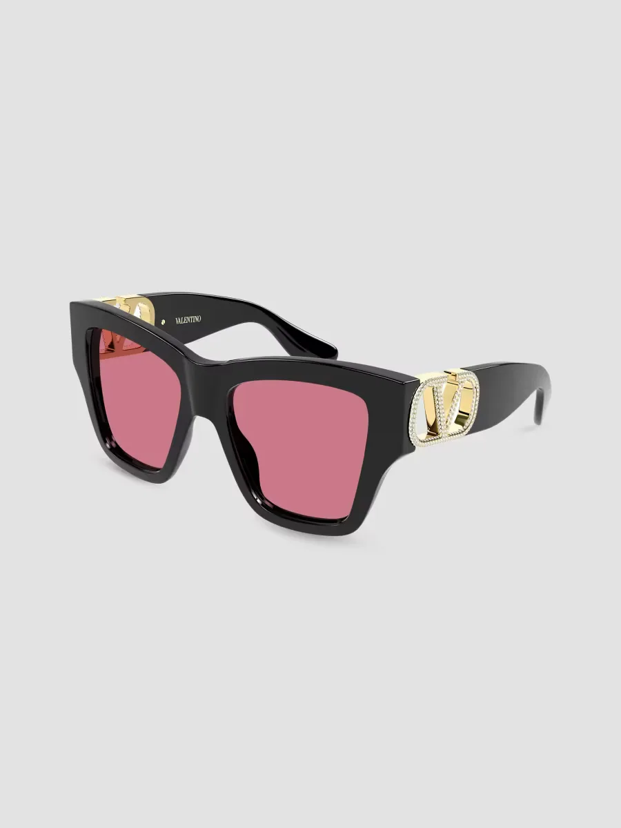 V Logo Vg0052S V Combi 53MM Crystal Butterfly Sunglasses by Valentino