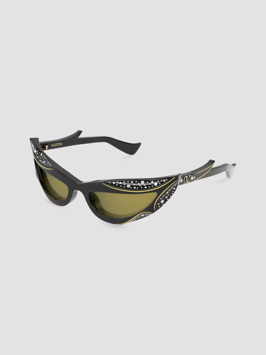 V Logo Vg0073S La Gattara 56MM Crystal Directional Sunglasses by Valentino