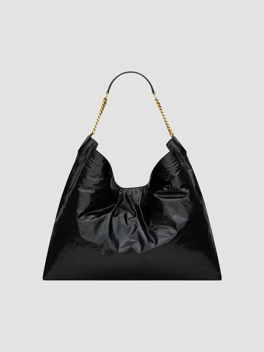 Hortense Hobo Bag in Shiny Leather by Saint Laurent