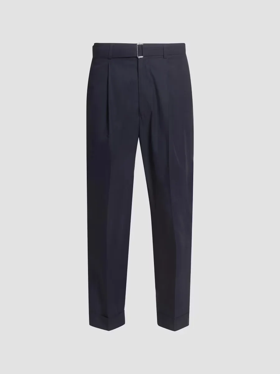 Hugo Cotton Poplin Pleated Trousers