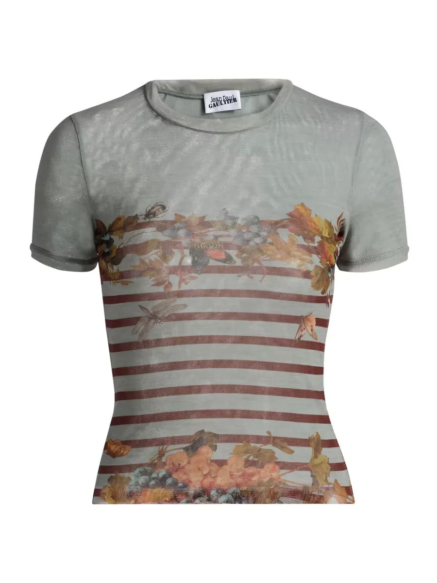 Printed Knit Top by Jean Paul Gaultier