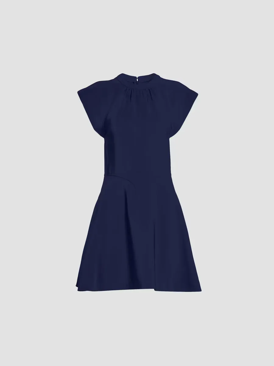 Flutter-Sleeve Seamed Minidress by Stella McCartney