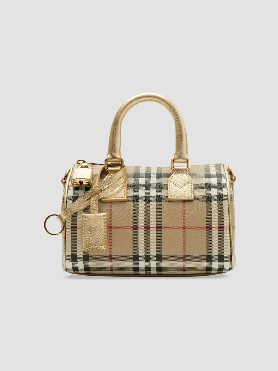 Mini Check Canvas Bowling Bag by Burberry