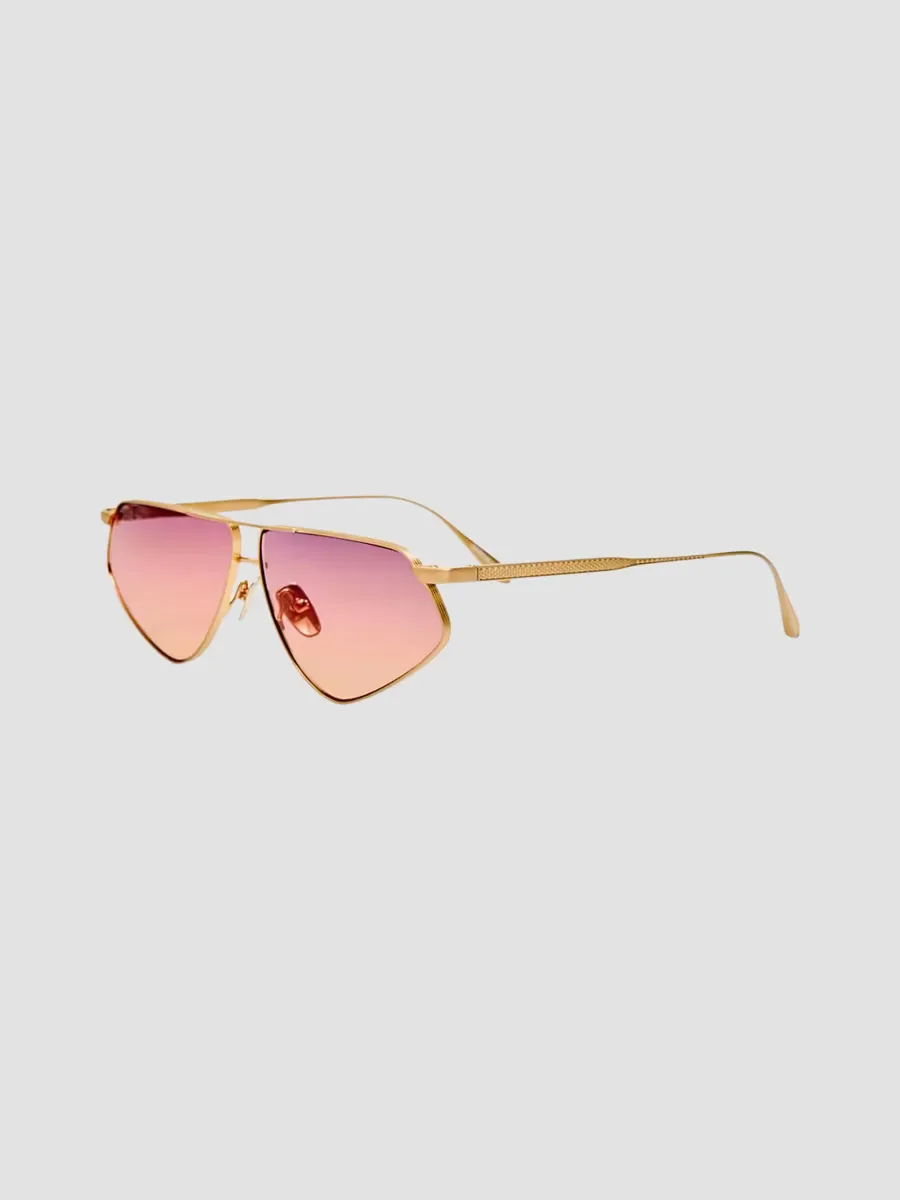 Tarian 63MM Titanium Aviator Sunglasses by Linda Farrow