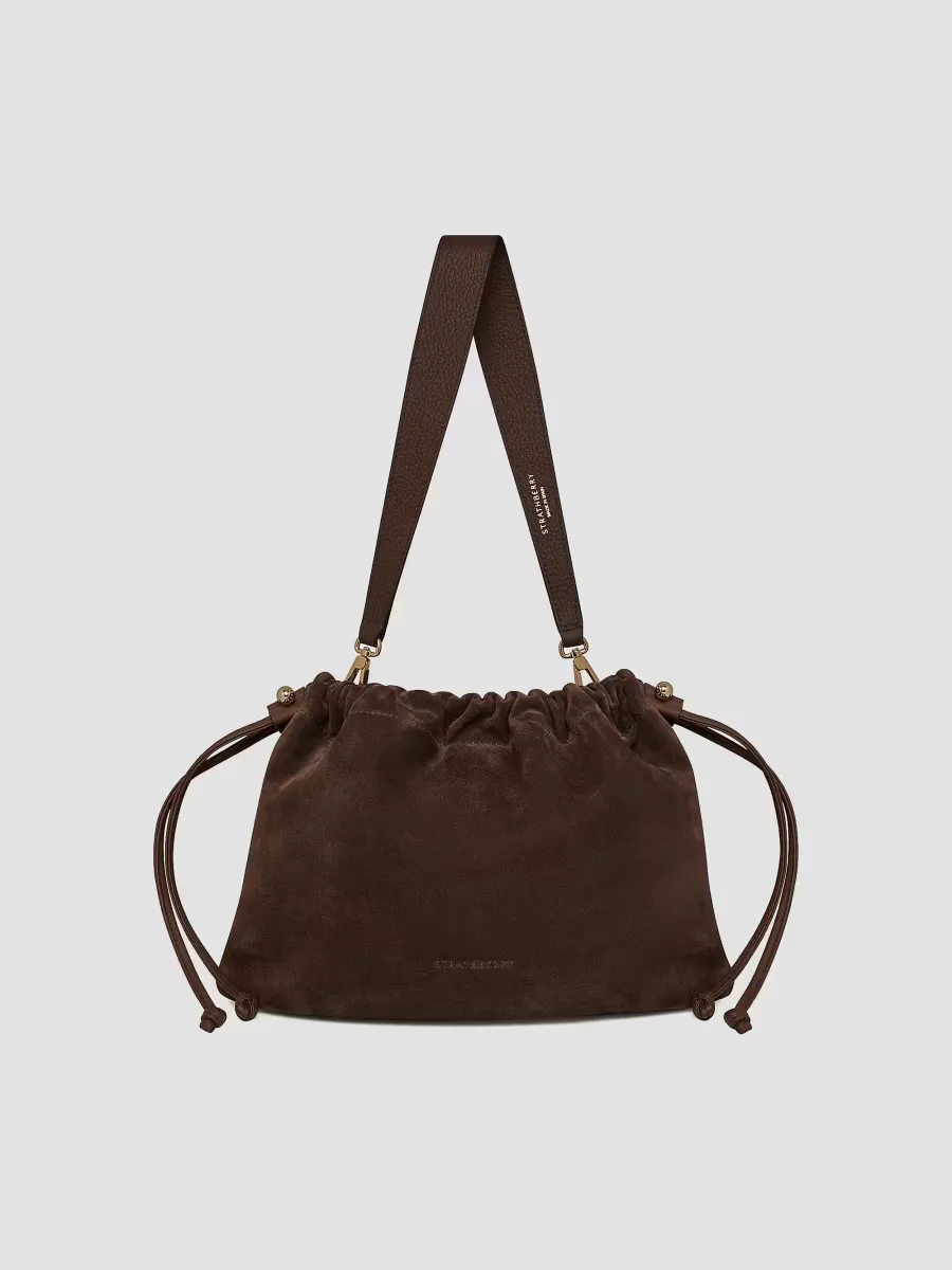 Charlotte Suede Drawstring Bag by Strathberry
