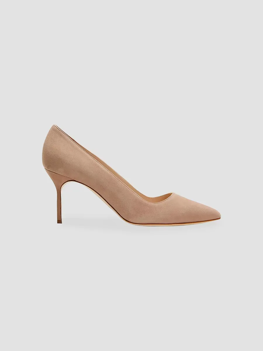 BB 70MM Suede Point Toe Pumps by Manolo Blahnik