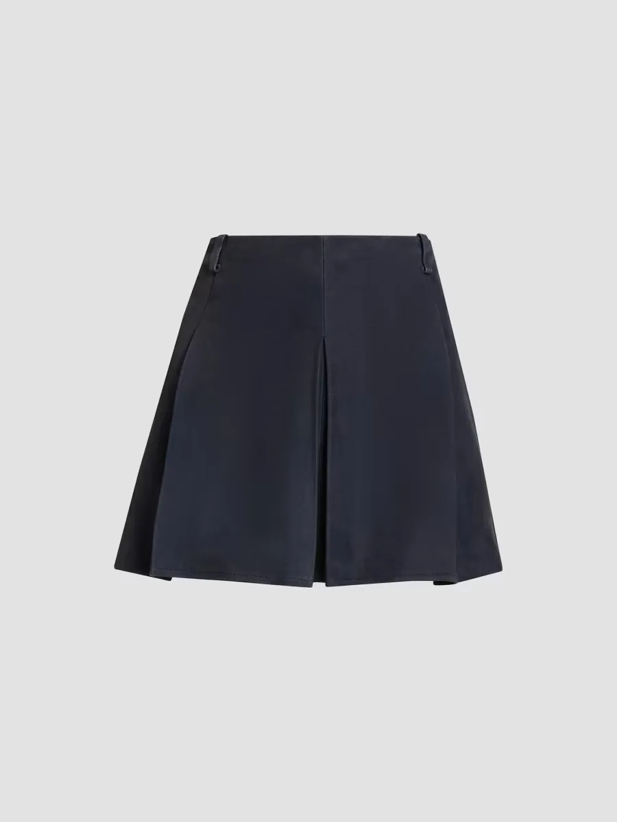 Pleated Suede Miniskirt by Self Portrait