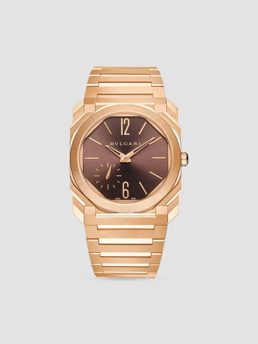 Octo Finissimo 18K Rose Gold Bracelet Watch by BVLGARI