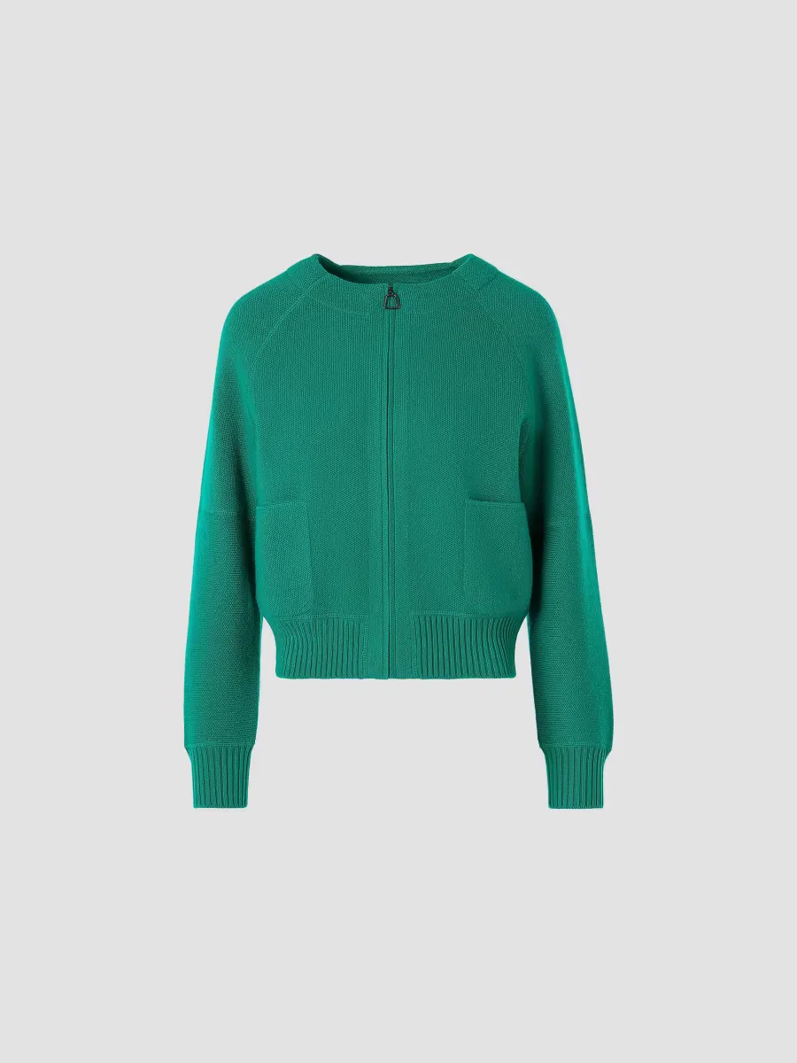 Cashmere Piqu Zip Cardigan by Akris
