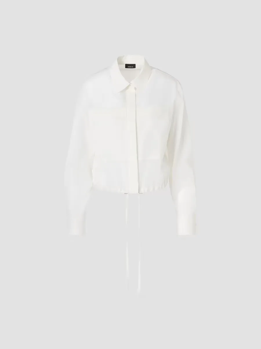 Cotton Button-Front Shirt by Akris