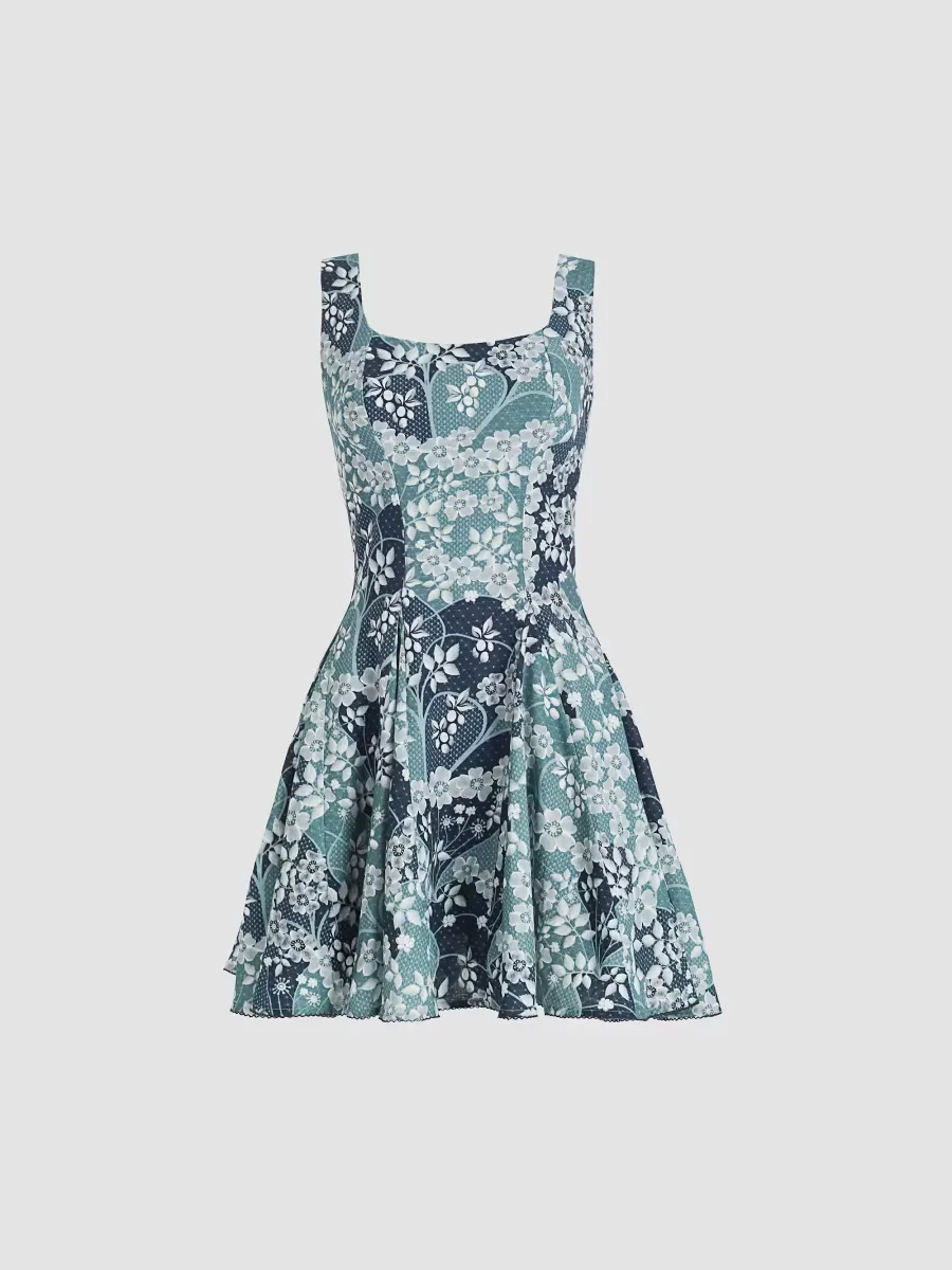 Kristen Glazia Floral Jacquard Mini Dress by Agua Bendita